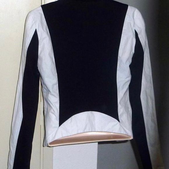 Kenneth Cole Snap Front White/Black Jacket 12P - Picture 3 of 8
